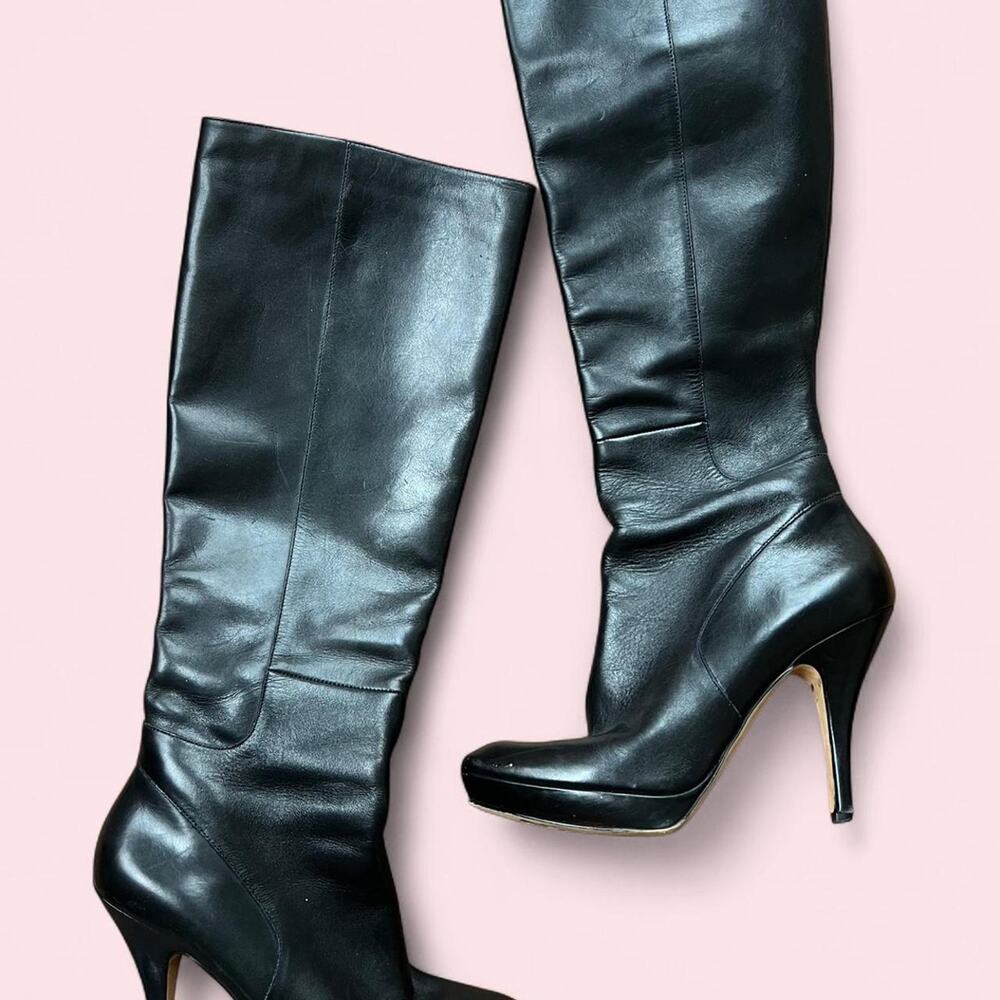 Via spiga black leather boots